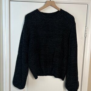 Zenana Outfitters Classic Black Crew Neck Sweater